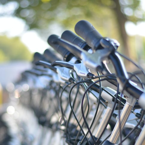 fietssturen op een rij